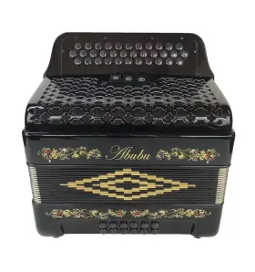 Abubu34-gcf-bk Abubu World 34-key Accordion 3412 Gcf Black