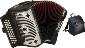 Accordions 445032083042 3100gb Panther Gcf 3-row Diatonic Accordion With Agb Gig Bag 2 Items