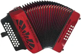 Accordions 711181868166 Compadre Gcf Accordion With Gig Bag Red