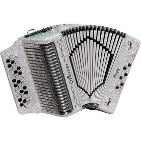 Al-3112-wht-fa Alacran Accordion With Case And Straps White Fa/fbe