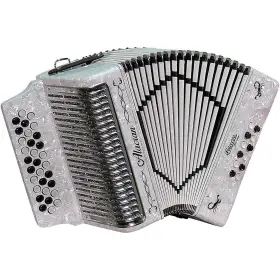 Al-3112-wht-sol Alacran Accordion With Case And Straps White Sol/gcf