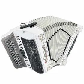 Alacran Nal-3412-3-wsp-gcf Accordion 34 Button 12 Bass 3 Switches Gcf White Satin