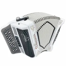 Nal-3412-5-wsp-fbe Alacran Accordion 34 Button 12 Bass 5 Switches Fbe White Satin