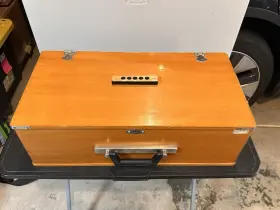802n Bina Deluxe Model Harmonium With Wooden Case Vintage Made In India