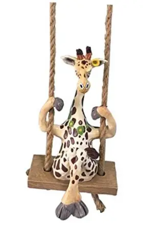 20486 Blue Sky Clayworks Ceramics Giraffe Garden Swinger Multi