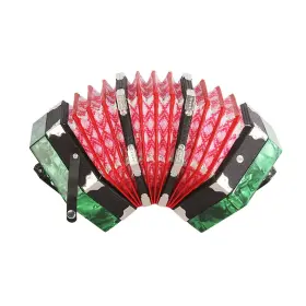 40-reed Btuty 770913918142 Concertina Accordion 20-button Anglo Style With Carrying Bag Gree
