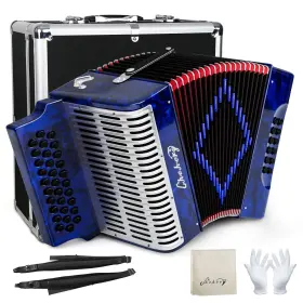 Chehery 763559509591 Accordion - 31 Key 12 Bass Diatonic G/c/f Tuning With Push-pull Design Comple