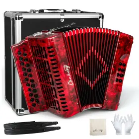 Chehery 763559510399 Accordion 21 Keys 8 Bass Adult Push-pull Heterophonic B/c Tone