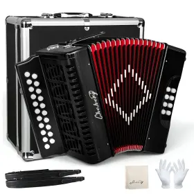 Chehery 763559519187 21 Keys 8 Bass Accordion B/ckey Button Professional Instrument For