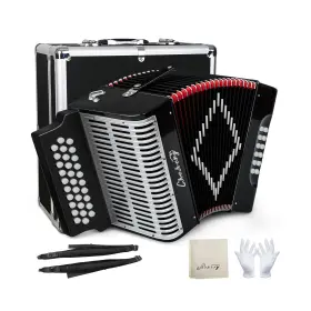 Ad01 Chehery Accordion 31 Key 12 Bass G/c/f Tone Push-pull Diatonic
