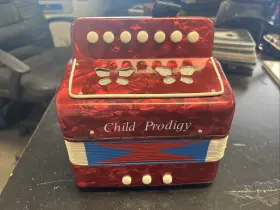 Uc102r Child Prodigy Kids Toy Accordion - Red Butterflies 10 Button