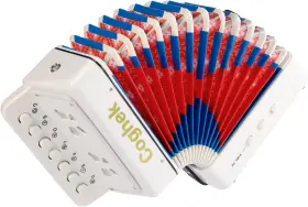 Coghek 445022015084 Accordion For Kids 10 Key Instrument White Musical In