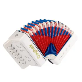 B0dlsjfswp Coghek 10-key Kids Accordion White Mini Button Toy Durable Musical Ins