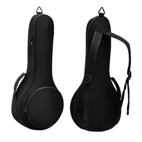 Deviser 768494575717 Banjolele Case 0.5 Inch Thick Padding Abs Handles Banjo Ukelele Black