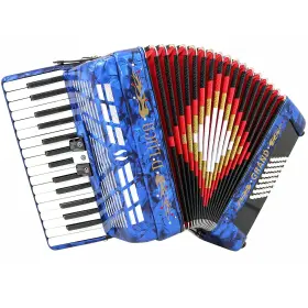 D3048-bl Dluca Dftluca Grand Piano Accordion 3 Switches 30 Keys 48 Bass Case And Straps Blue