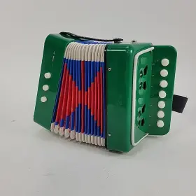 Dluca G105-gr Dftluca Child Button Accordion 7 Treble Buttons And 2 Bass - Green