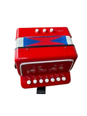 G105-rd Dluca Dftluca Child Button Accordion Red 7 Keys Instrument For Children