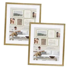 Enchante Accessories Inc. 729016292222 Set Of Two Luxe Poster Frames Matted To 16x20 Inches Inch 20x24 Brass