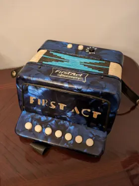 Fa107 First Act Vintage Discovery Purple Mother Of Pearl Children Youth Accordion Rare