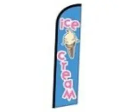 Wlb040 Flags Importer Quality Standard Ice Cream Windless Banner 11.5 By 2.5ft