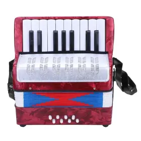 Focket 738585942834 Piano Accordion 17 Key 8 Bass Button Hand Lightweight Concer