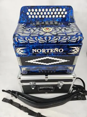 Gabbanelli 2775 Norteno By 5 Switch Blue Peal Accordion With Case