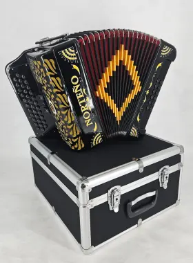 Gabbanelli 3654 Norteno By Button Accordion New With Case Straps Warranty