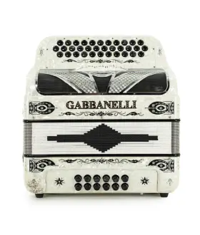 Accordion0021fa Gabbanelli Pre-owned Italian Button Accordion With Bag