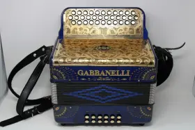 Lp9021206 Gabbanelli M101 Wood Gold Sapphire Blue 34 Button Deluxe Edition Acc