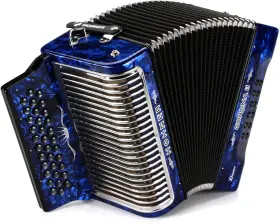 Hohner 190786158450 Corona Ii Xtreme Diatonic Accordion - Keys Of G/c/f Pearl Dark Blue