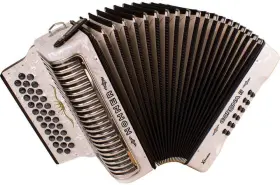 Hohner 190786158542 Corona Ii Xtreme Diatonic Accordion - Keys Of F/bb/eb Pearl White