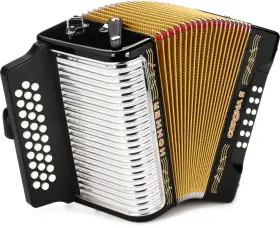 Hohner 190786292383 Corona Ii Diatonic Accordion - Keys Of G/c/f Black Lacquer