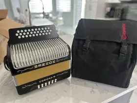 Hohner 190786293731 Corona Iii Accordion Key Of Adg With Gigbag And Black Straps
