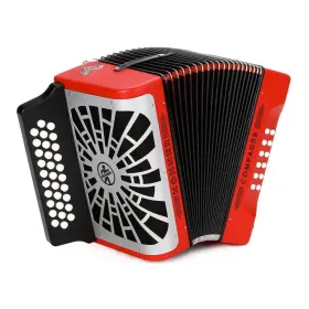 Hohner 190786386303 Compadre Series Accordion With Gig Bag - Gcf Red