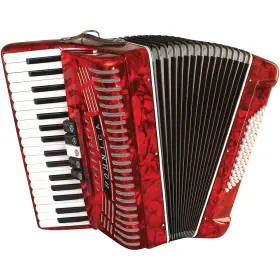 1305 Hohner 197881179953 Hohnica Beginner 72 Bass Accordion Red Rf