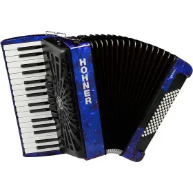 Hohner 197881325145 Bravo Iii 72 Accordion With Black Bellows Blue Rf