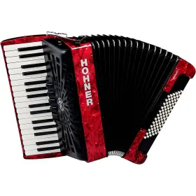 Hohner 197881346669 Bravo Iii 72 Accordion With Black Bellows Red Rf