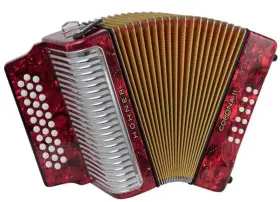 3523fr Hohner Corona Ii Classic Diatonic Accordion - Keys Of F/bb/eb Pearl Red