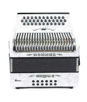 Hohner 400912624088 Cxew Corona Ii Xtreme Ead Button Accordion - White Pearl