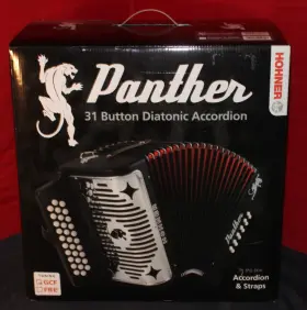 Hohner 400912633066 Panther Diatonic Accordion 31-button 12-bass Key Of Gcf Ao4074090