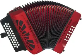 Hohner 787588173127 Compadre Fbbeb Accordion With Gig Bag Red