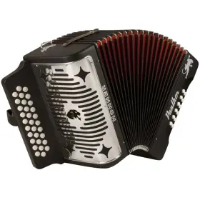 Hohner 823951066198 Panther Diatonic Accordion - Keys Of G/c/f Black-new