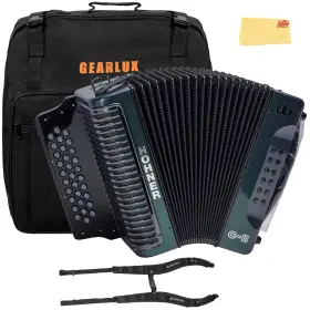 Hohner 840262242844 Corona C-ii G/c/f Accordion - Green To Gold With Gig Bag