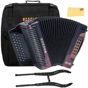 Hohner 840262242905 Corona C-ii F/bb/eb Accordion - Red To Gold With Gig Bag