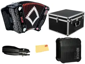 Hohner 840262260503 Hohnica Aces Ii 34-button Accordion With 3 Registers - Ead Hard Case