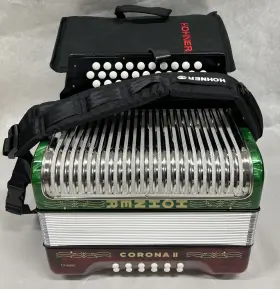 3522tc Hohner Accordions 400912603915 Corona Ii Classic Accordion Gcf Keys Tri Color