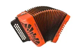 A49251 Hohner Accordions El Rey Del Vallenato Accordion - Orange Cgf Free Us Shipping