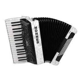 Br72w Hohner Accordions Bravo Iii 72 Chromatic Piano Key Accordion Pearl White