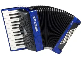 Br48blue Hohner Bravo Ii 48 Chromatic Piano Key Accordion - Blue
