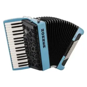 Br72-rb Hohner Bravo Mycolor Iii 72 Chromatic Piano Key Accordion Sky - Rich Blue
